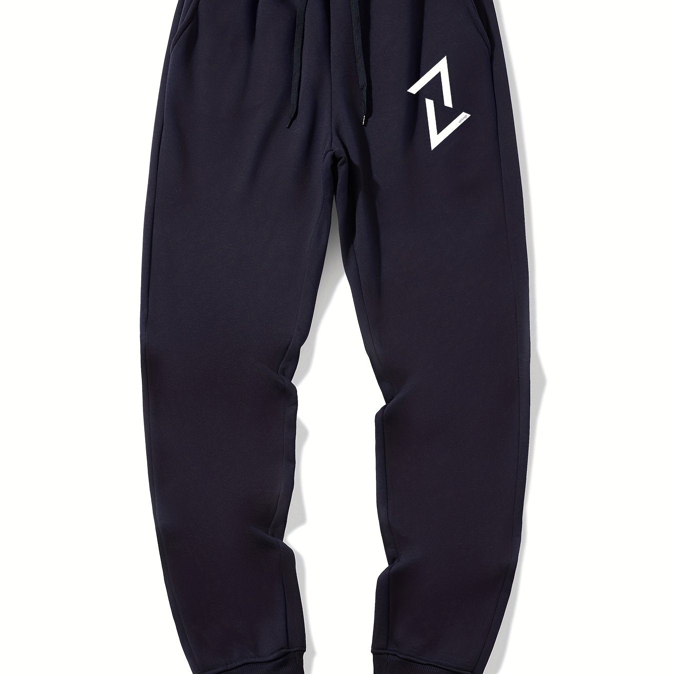 Angle Pattern Graphic Drawstring Joggers Men s Sweatpants