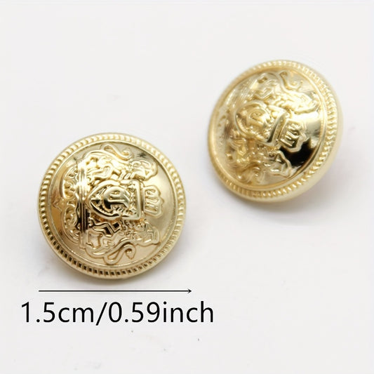 10pcs Vintage British College Style Metal Buttons for Clothing Shirt Coat Jacket