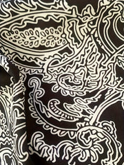  Paisley & Striped Print Top & Pants Outfits Set