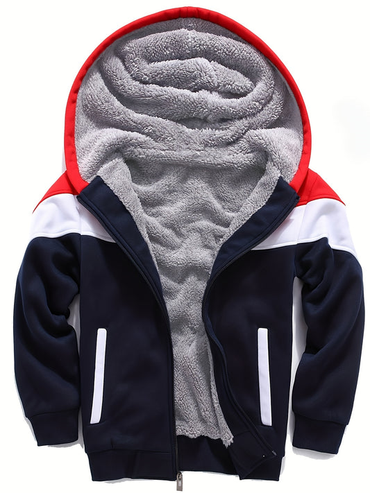 Boys Fleece Zip Up Jacket for Spring & Fall