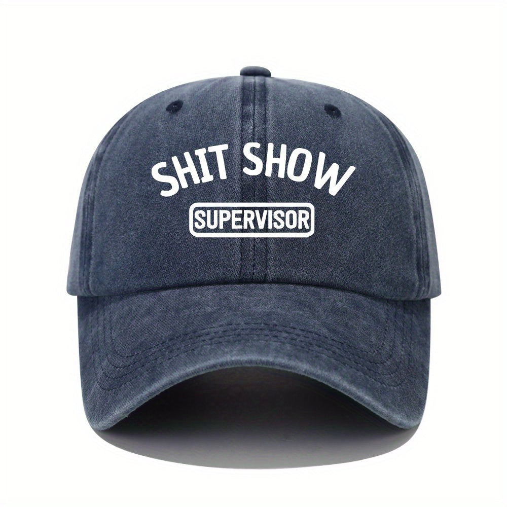 Hip Hop Unisex Baseball Cap Letter Printed Distressed Dad Hat