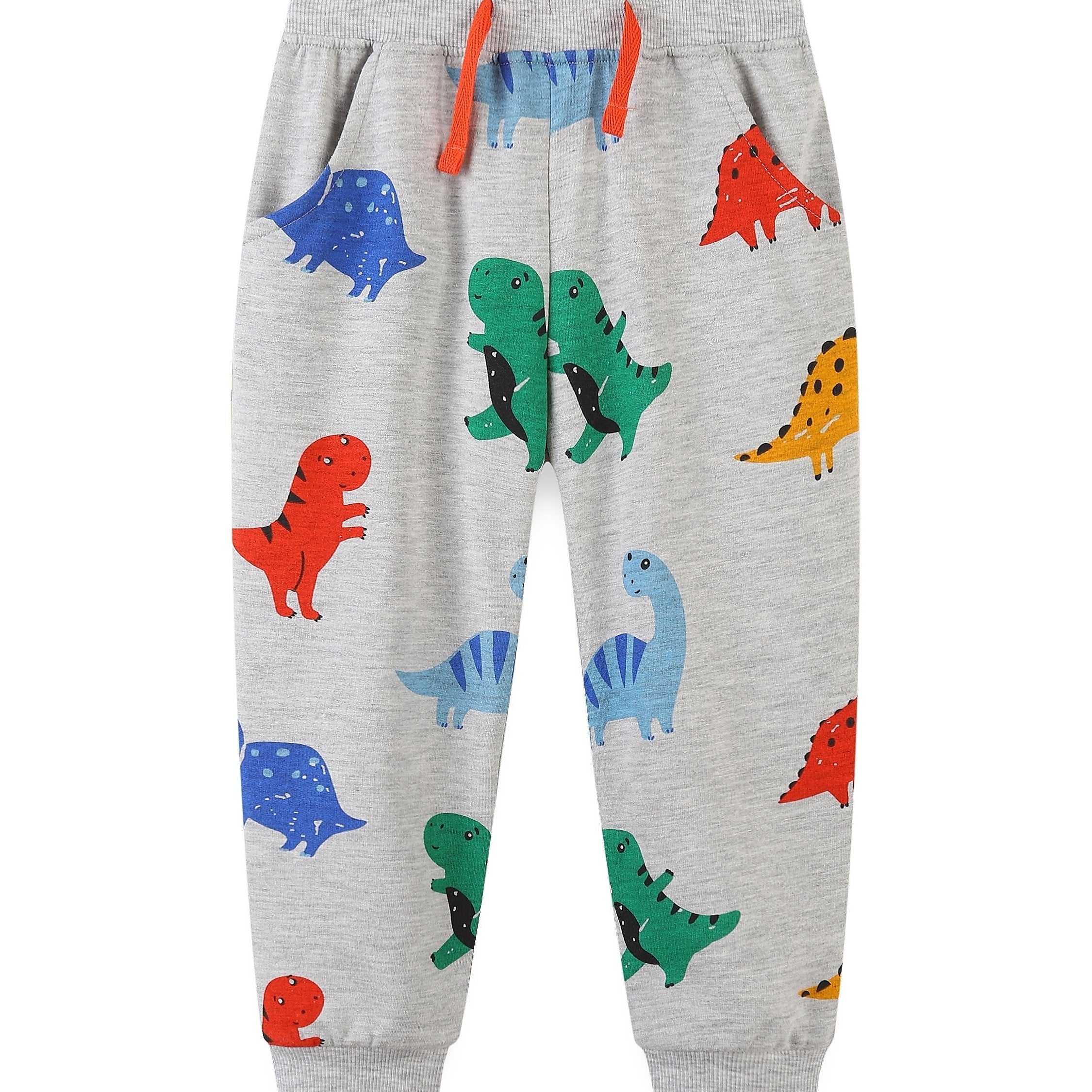 Dinosaur Print Boys Casual Long Pants for Kids