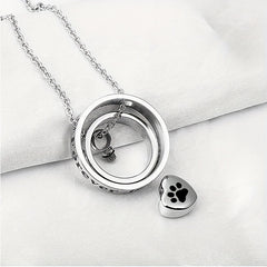 Pet Memorial Necklace Heart Pendant Cremation Urn Ashes Jewelry