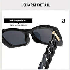 Square Frame Twisted Legs Sunglasses UV400 Sun Protection