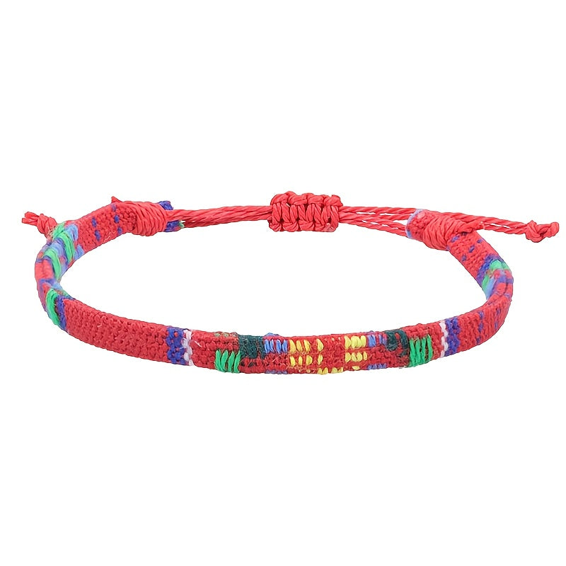 4pcs Boho Braided Rope Anklet Bracelets for Girls