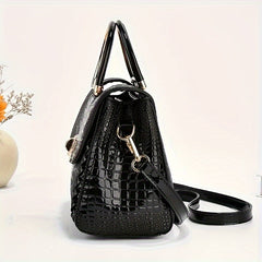 Mini Croc Pattern Shoulder Bag for Women