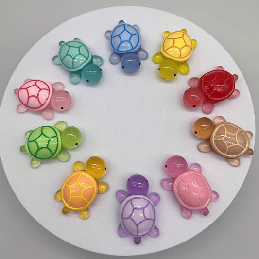DIY Luminous Mini Turtle Statue - Glow in the Dark Resin Toy