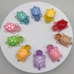 DIY Luminous Mini Turtle Statue - Glow in the Dark Resin Toy