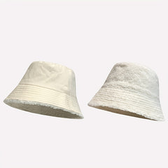 Women's Winter Lamb Wool Bucket Hat Plush Warm Hat