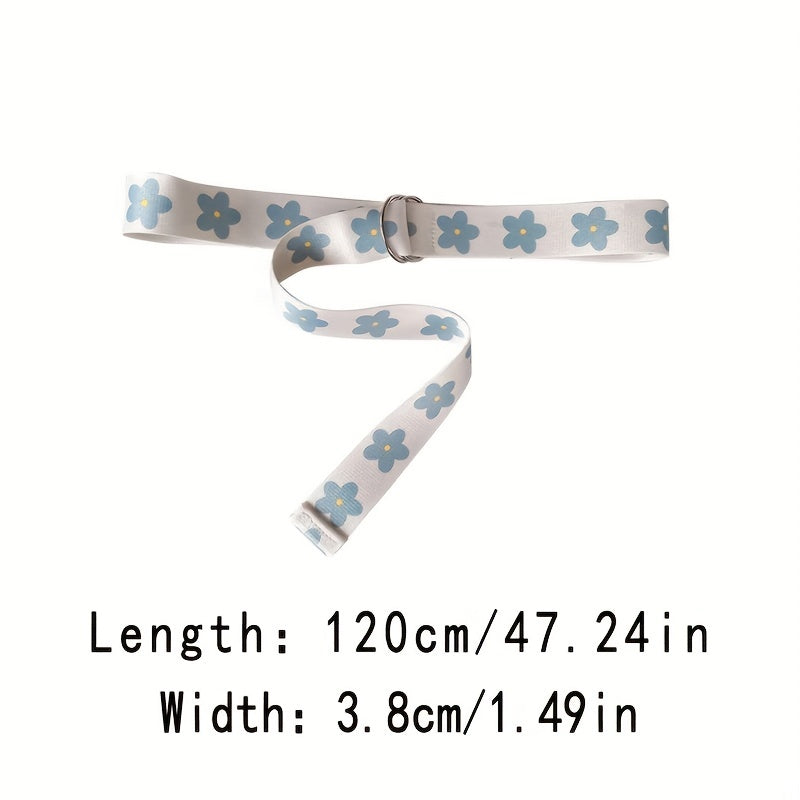 Wide Belt Flower Trousers Belt Casual Decorative Belt For Women