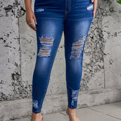  Ripped High Stretch Skinny Jeans