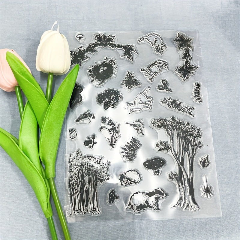 Animal Plant Clear Stamp Silicone Stamp DIY Card Making Supply