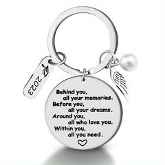 Graduation Keychain Senior Graduation For Her Him Stainless Steel