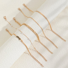 5 Pcs Hollow Chain Bracelet Minimalist Stackable Chain Bracelet