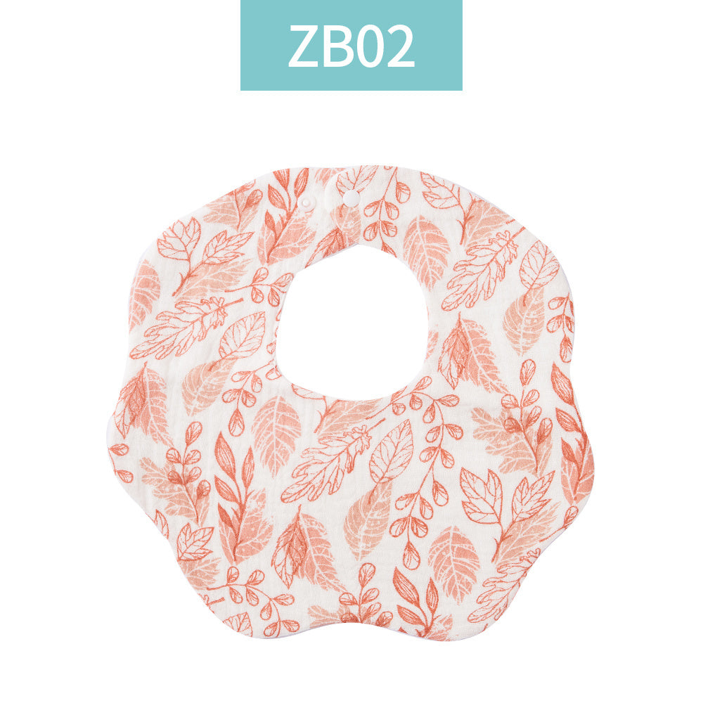 6-Layer Cotton Muslin Petal Bib for Babies