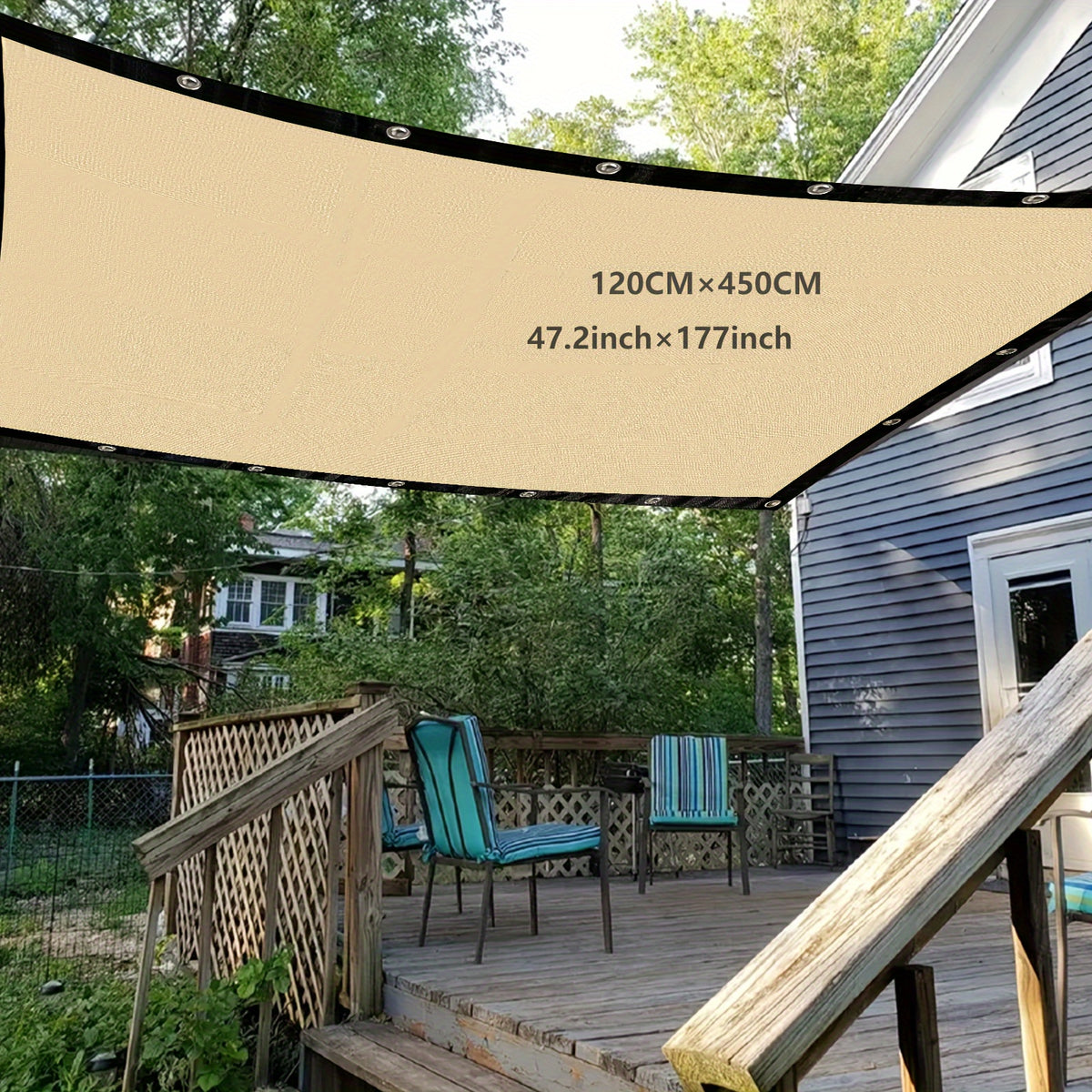 Beige Sunshade Sail for Outdoor Activities