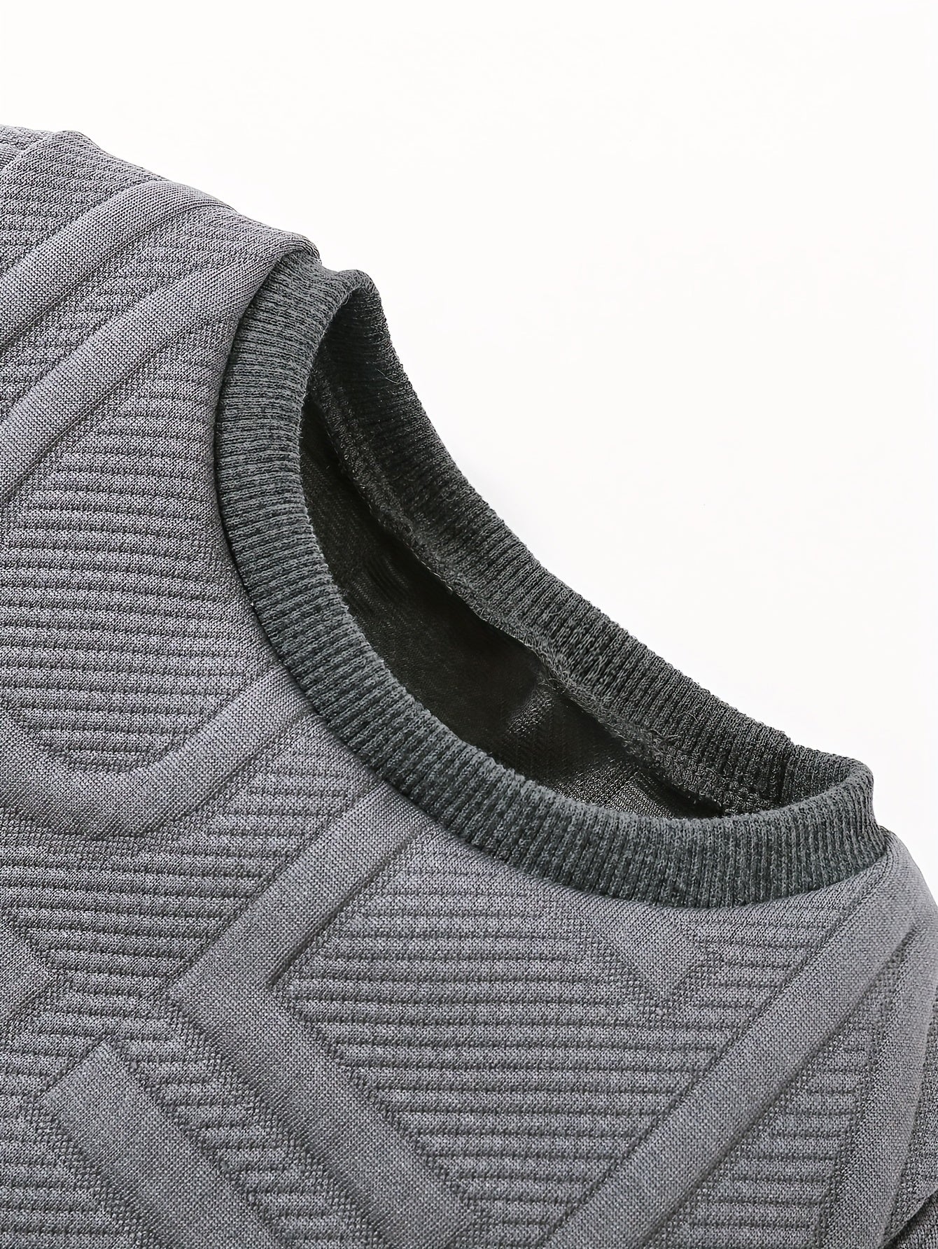 Boys Casual Letter Textured Pullover Sweatshirt
