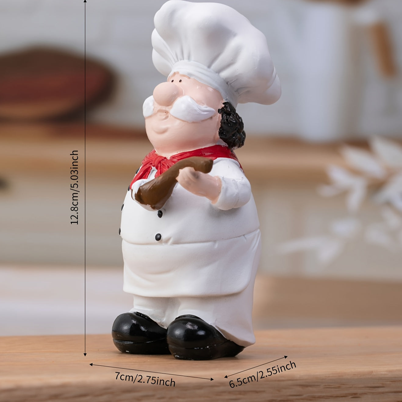 Chef Drinking Soup Collectible Dolls Decor Ornament