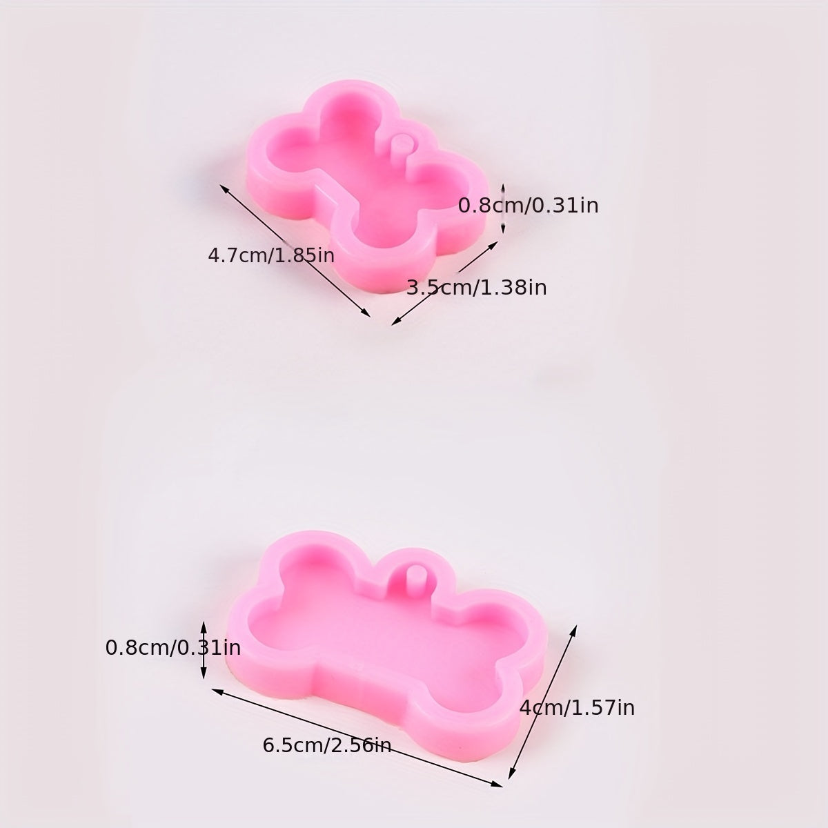 4pcs Dog Bone Silicone Mold Epoxy Resin Mold DIY Crafts