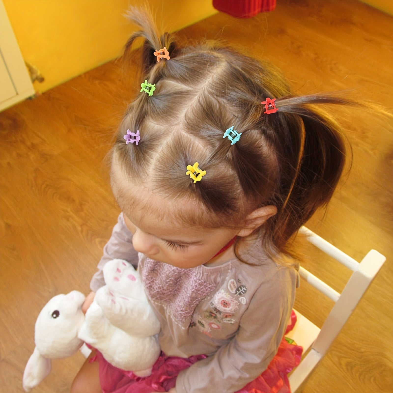 50pcs Mini Flowers Hair Clip Set for Baby Girls