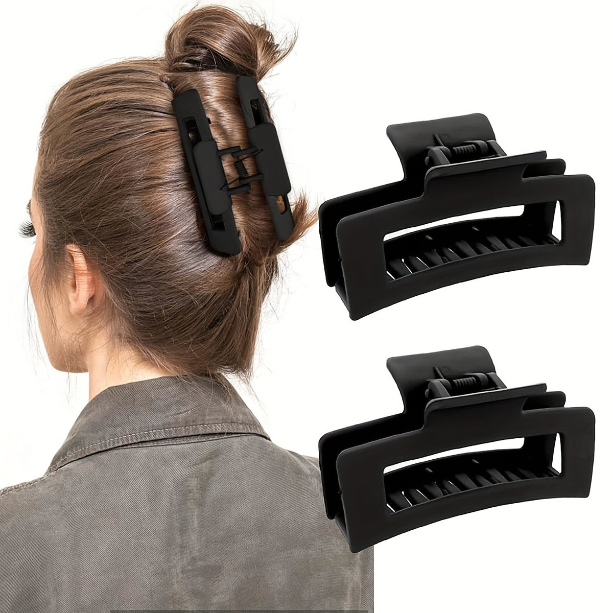 Matte Hair Claw Clip Large Hair Claw For Thick Long Hair Nonslip Ponytail Holder