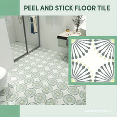 10pcs Boho Floor Tile Sticker Self Adhesive Waterproof Heat Resistant