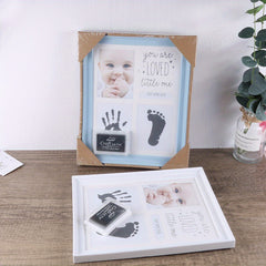 Newborn Hand & Foot Print Mud Photo Frame for Baby Full Moon 100 Days Souvenir