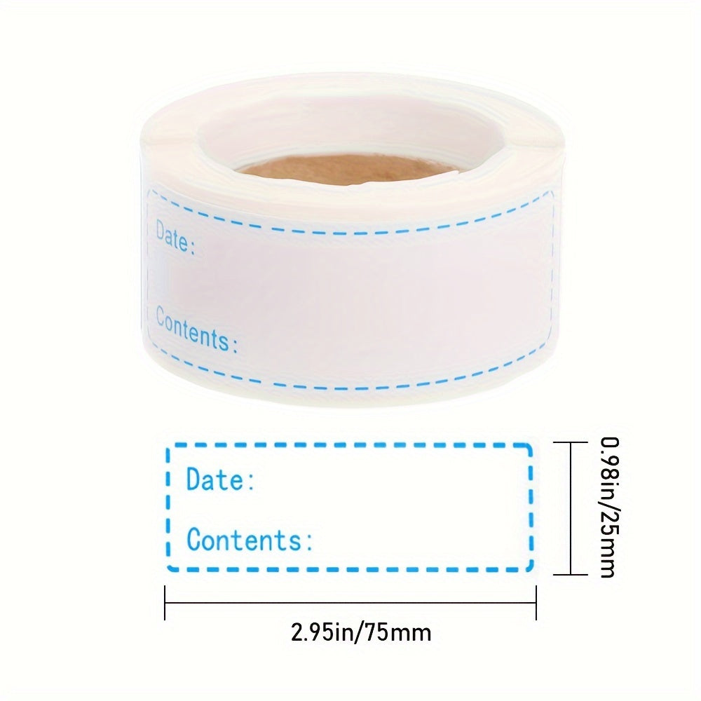 125 Self Adhesive Food Storage Labels Roll Waterproof Stickers