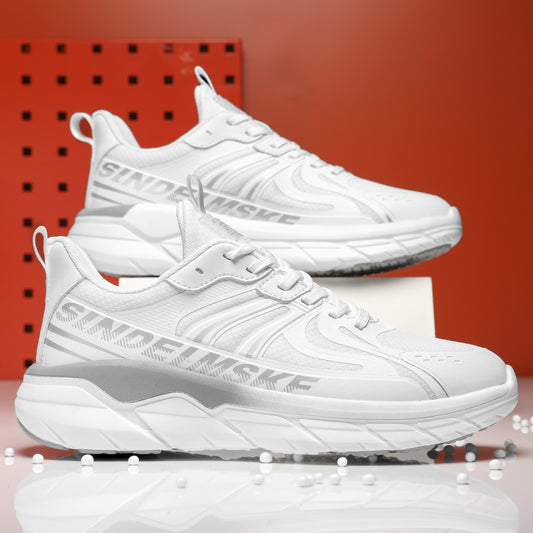 Men's Breathable Running Shoes Non Slip Lace Up Sneakers Outdoor