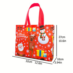 Christmas Gift Bag Double Handle Shopping Bag Holiday Party Gift Packaging Bag