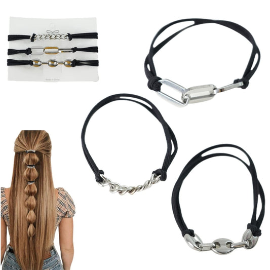 Chain Decor Hair Tie Vintage Hair Rope Ponytail Holder Elastic Headwear