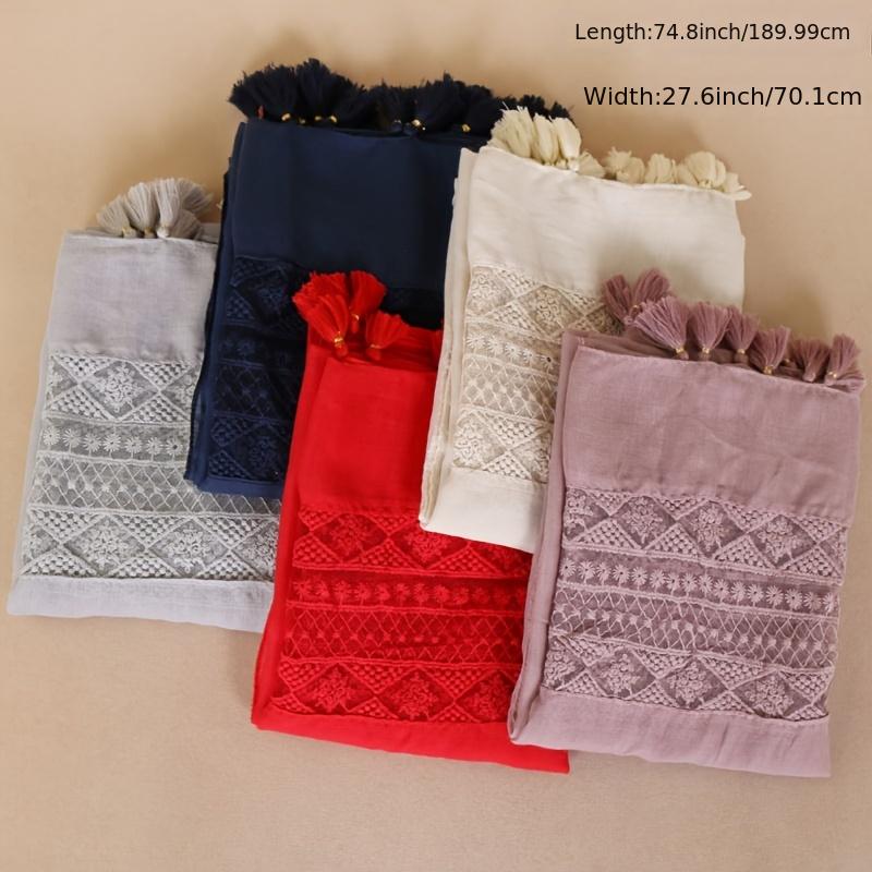 Lace Tassel Scarf for Women - Casual Cold Weather Scarves