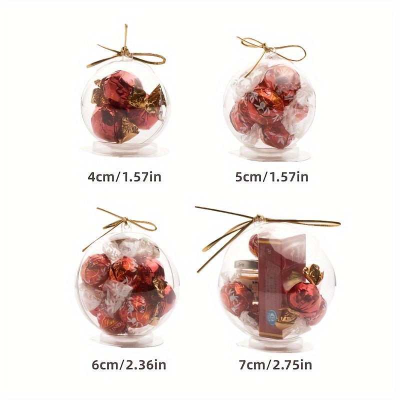 4pcs Transparent Plastic Round Ball Party Wedding Christmas Decoration Props