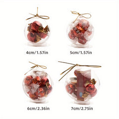 4pcs Transparent Plastic Round Ball Party Wedding Christmas Decoration Props