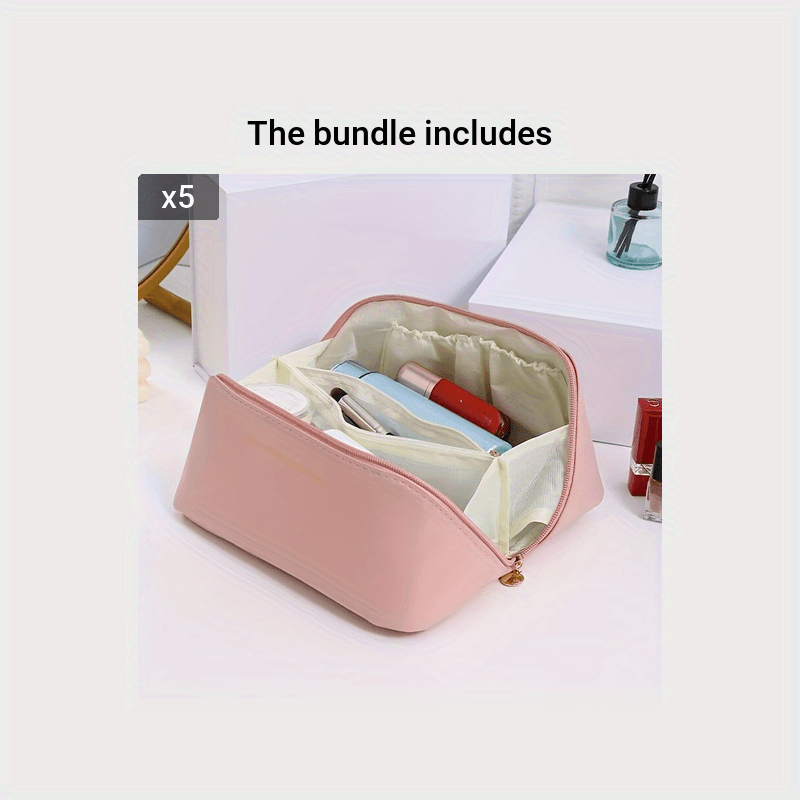 Minimalist Makeup Zipper Pouch Lightweight Storage Bag Travel Toiletry Wash Bag