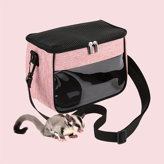Portable Breathable Hamster Carrier Bag Adjustable Strap for Small Animals