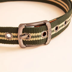Men's Canvas Belt Pin Buckle Waistband Outdoor Casual Jeans Belt