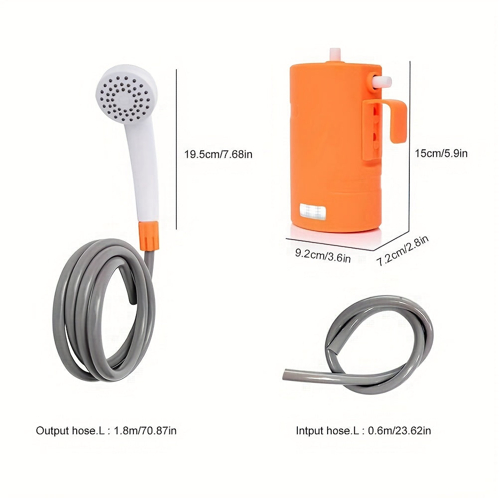 Rechargeable Camping Shower Set with Pump & Hose