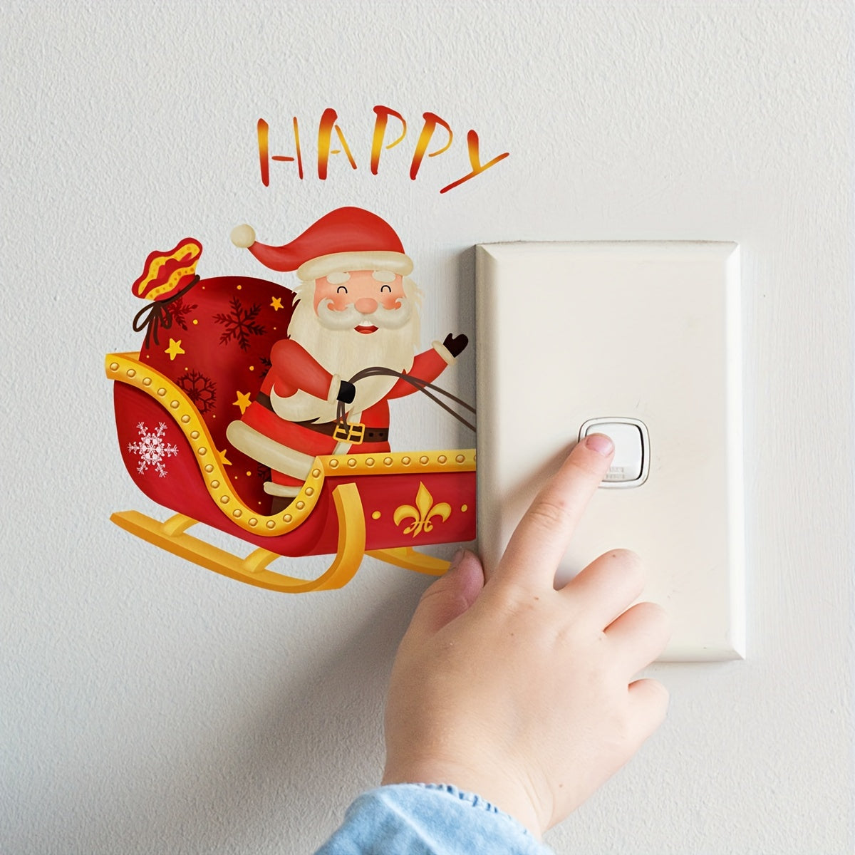 Santa Claus Luminous Wall Sticker Room Decor