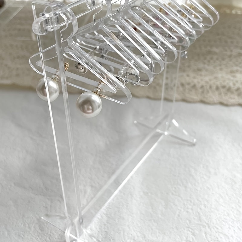 Earrings Stand Organizer Acrylic Hanger Shape Jewelry Display Holder