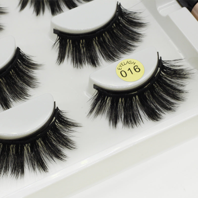3 Pairs Magnetic Eyelash Set Long Natural Fluffy Curly Eyelashes
