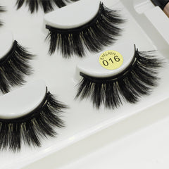3 Pairs Magnetic Eyelash Set Long Natural Fluffy Curly Eyelashes