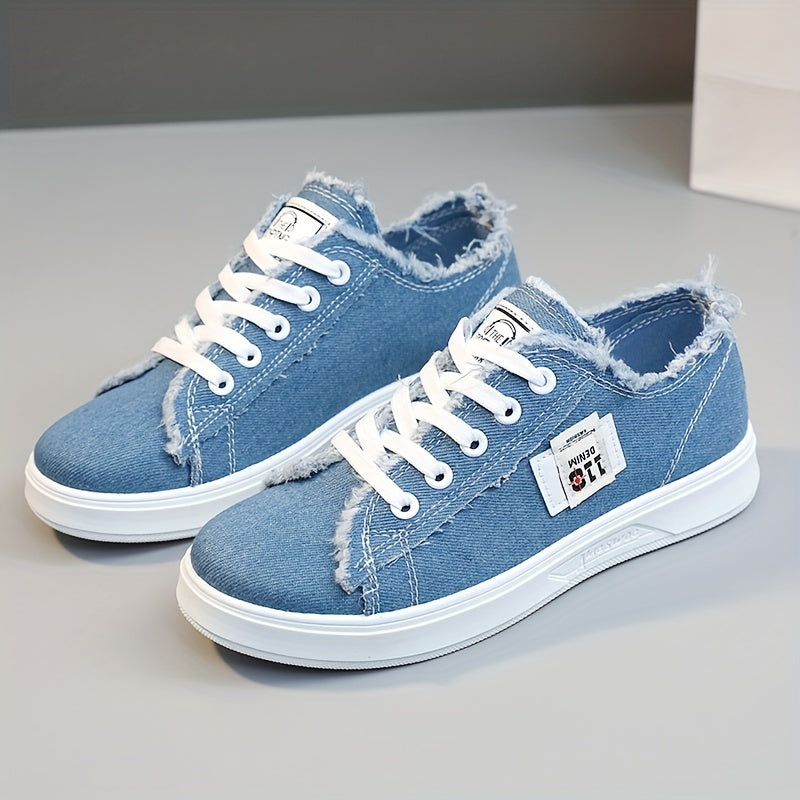 Women's Canvas Shoes Causal Lace Up Outdoor Shoes Lightweight