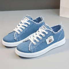 Women's Canvas Shoes Causal Lace Up Outdoor Shoes Lightweight