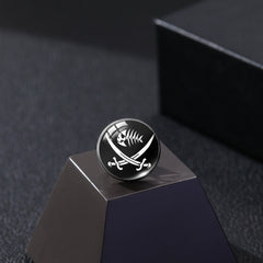 Skull Pattern Time Stone Men's Brooch Collar Pin