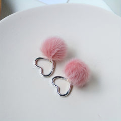 10pcs Mink Plush Pendant With Hole Keychain DIY Jewelry Mixed Y2K Charms