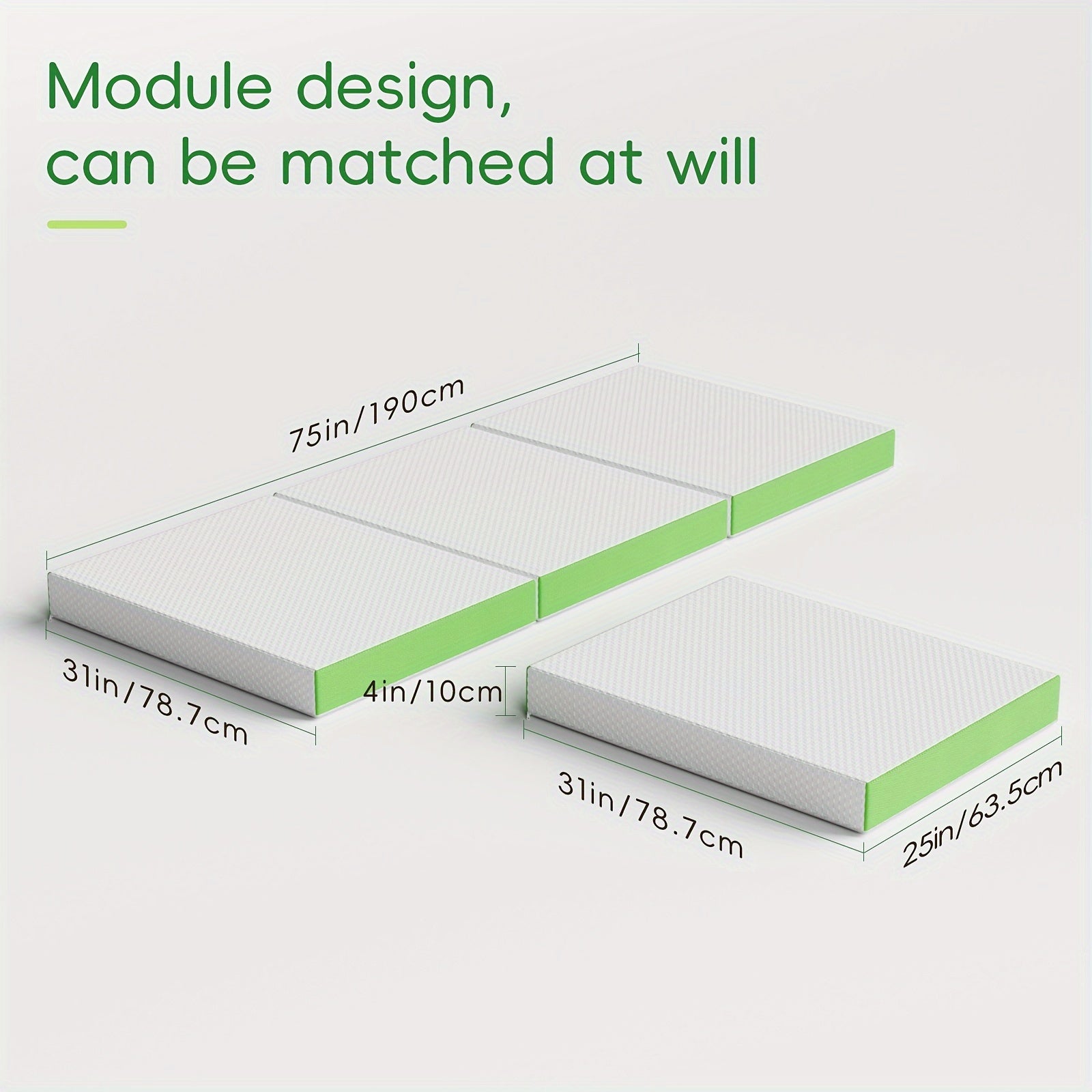 Trifold Memory Foam Camping Mattress 4 Inch