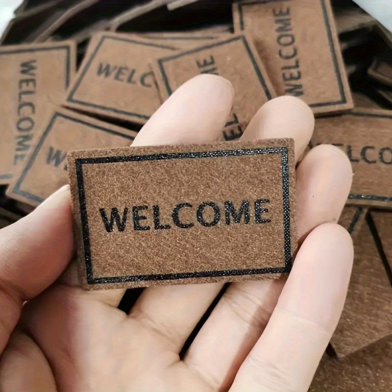 1:12 Scale Welcome Mat for Dollhouses - Deep Brown Polyester