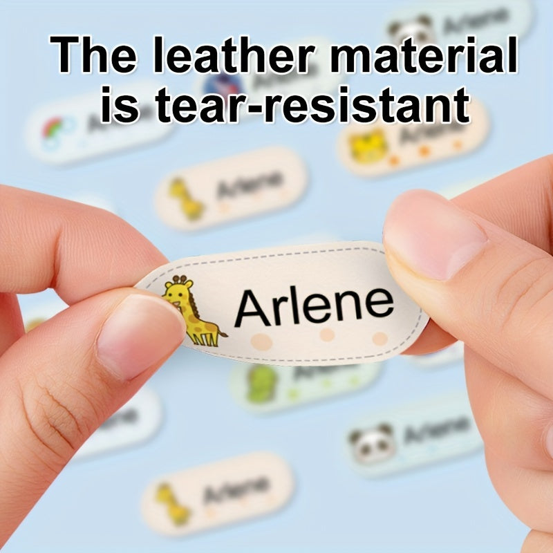 Custom Iron-On Washable Name Labels for Clothes - Pack of 24