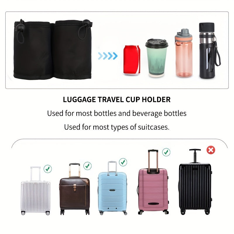 Portable Luggage Cup Holder Lightweight Travel Coffee Cup Container